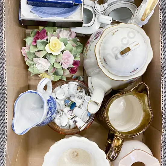 Box of Assorted Including Floral Ornaments