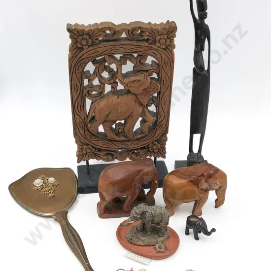 Box of Assorted Carvings and Ornaments etc