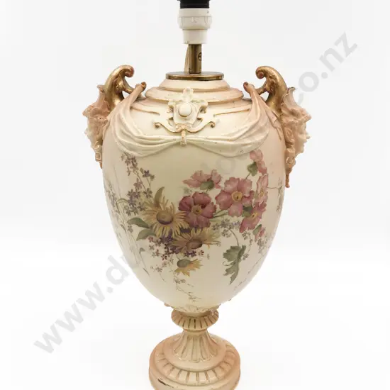 Royal Worcester Vase Converted to Lamp (Repair)