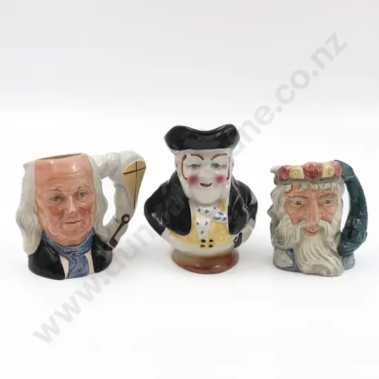 Two Smaller RD Character Jugs Together with Victorian Character Jug