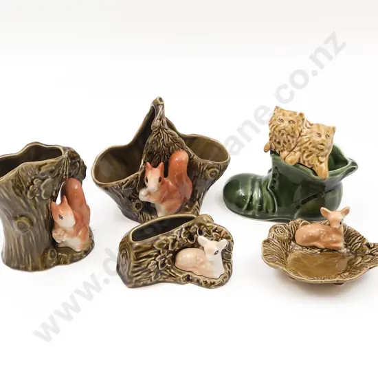 Five Pieces of Sylvac Including Vases