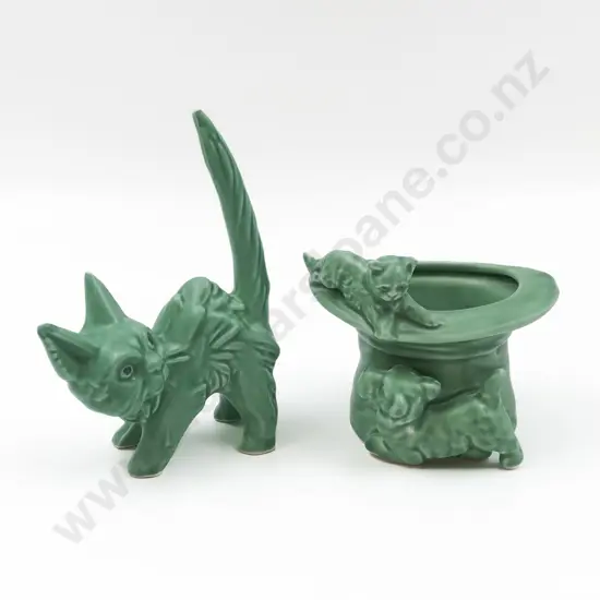 Two Sylvac Ornaments Including Cat