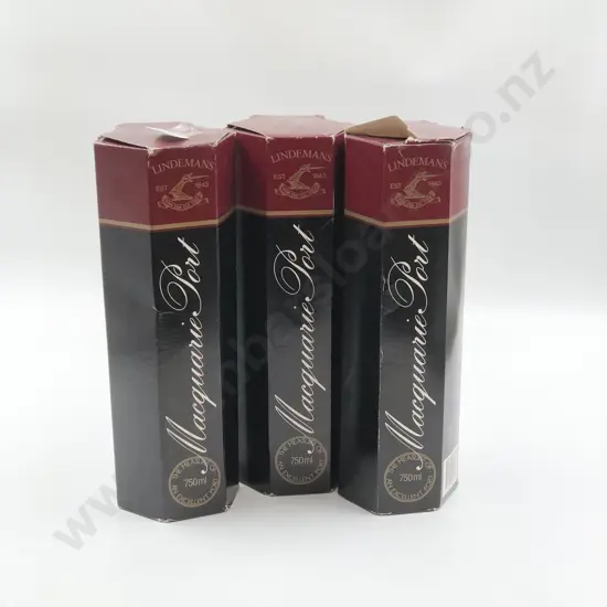 Three Bottles of Boxed Lindemans Macquarie Port 750ml