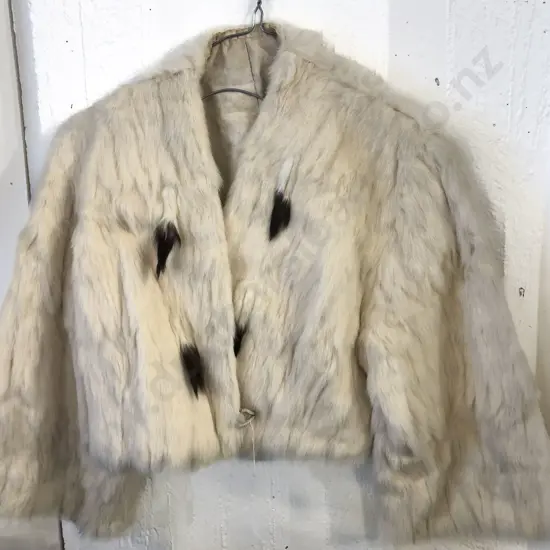 Ermine Style Fur Evening Jacket