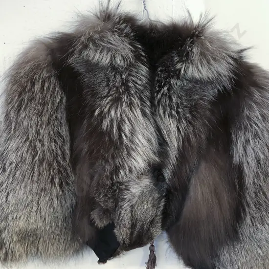 Silver Fox Fur Shoulder Wrap