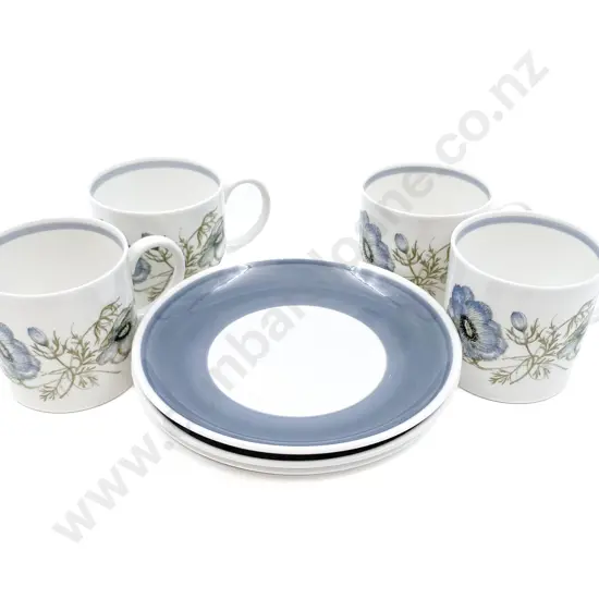 Four Suzie Cooper Cups and Saucers
