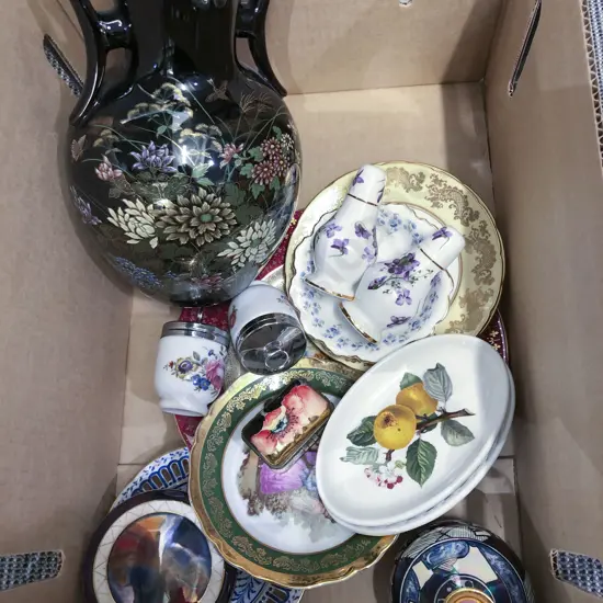Qty of Assorted China and Vases Including Portmeirion
