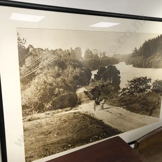 Large Black & White Photograph of Great South Road