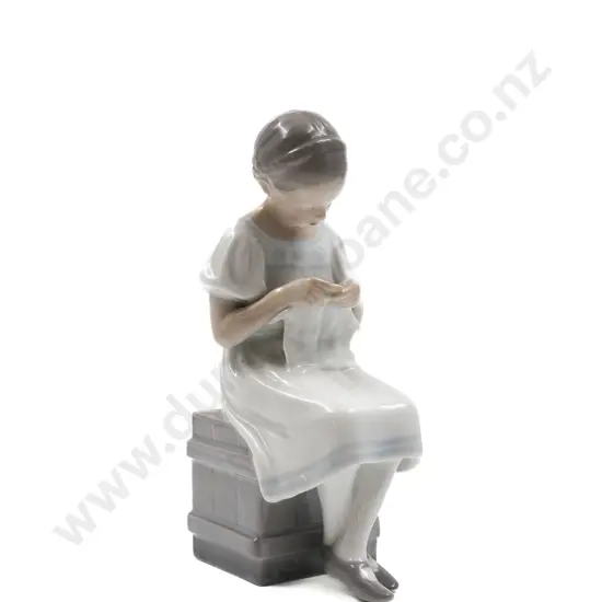 B&G Figure of Girl Knitting