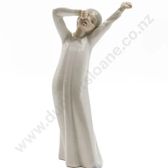 Spanish Ceramic Figure of Girl Yawning