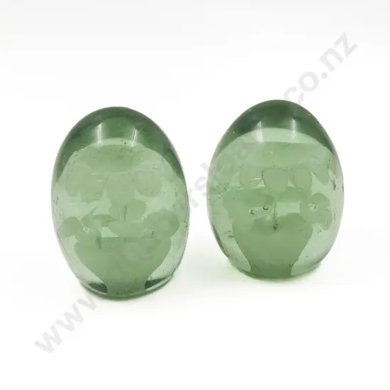 Two Victorian Stourbridge Glass Dumps