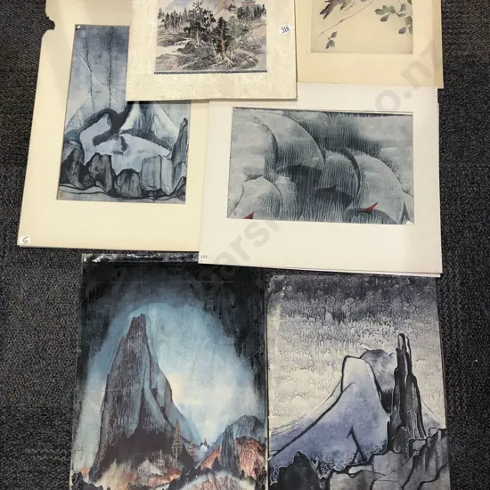 Quantity of Assorted Unframed Artworks