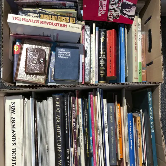 Two Boxes of Assorted Books