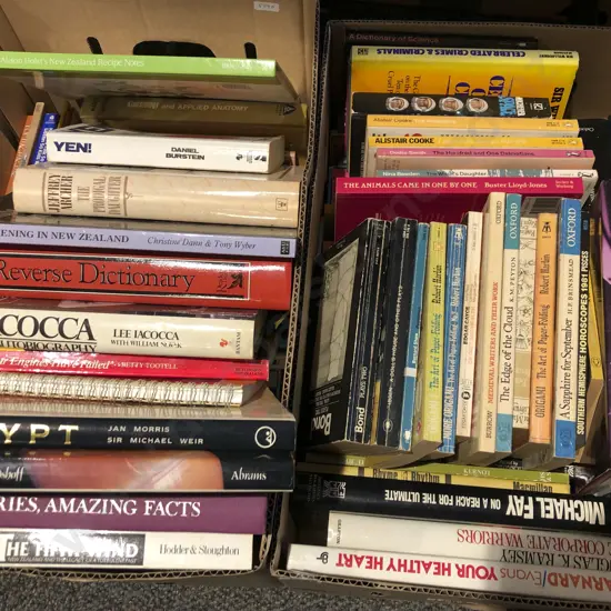 Two Boxes of Assorted Books