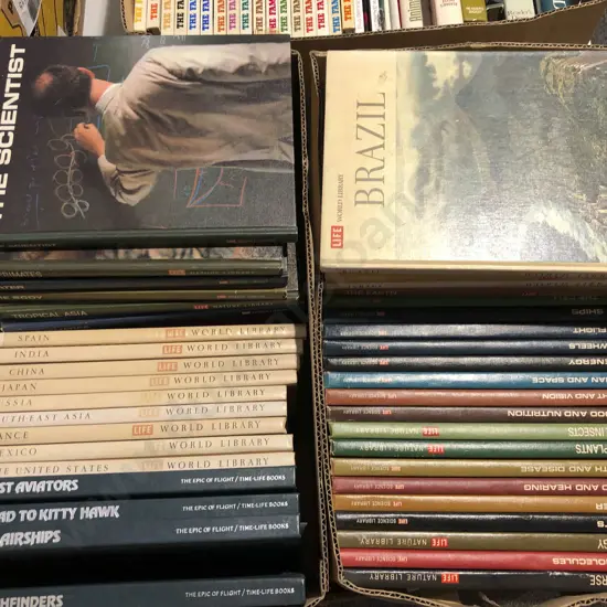 Two Boxes of Assorted Books Incl. Life World Library and Nature Library Volumes