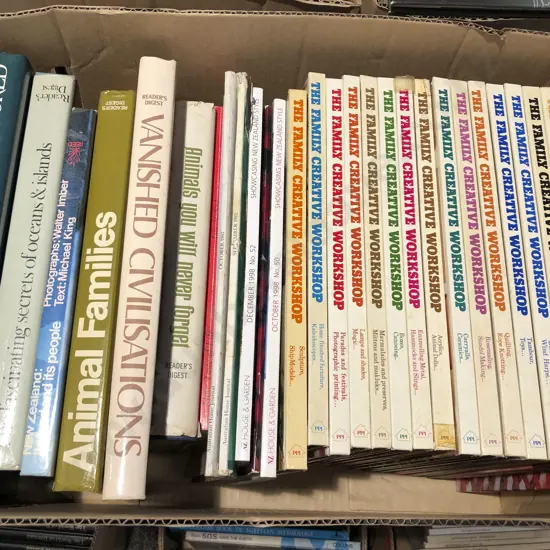 Box of Assorted Books Incl. The Family Workshop Craft Volumes