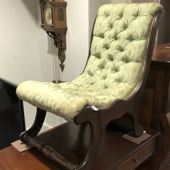 Button Back Nursing Chair (Minor Upholstery Faults)