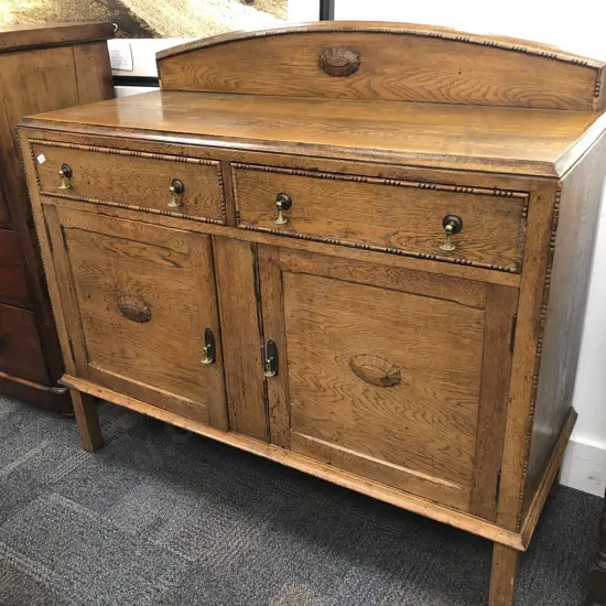 Two Door and Two Drawer Oak Sideboard (Minor Faults)