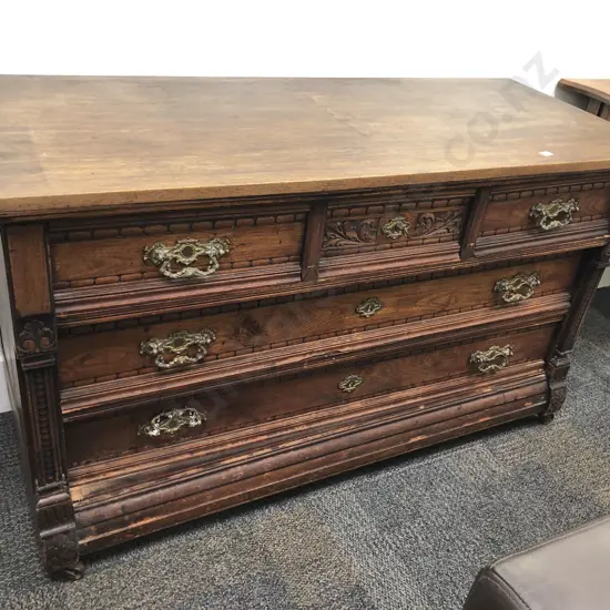 C19th European Oak 5 drawer Chest