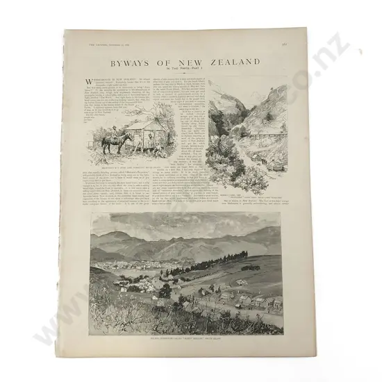 Byways Of New Zealand In Two Parts (From The Graphic, November 19 & 26, 1887)