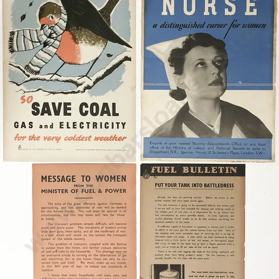 Four Circa WWII Propaganda Posters