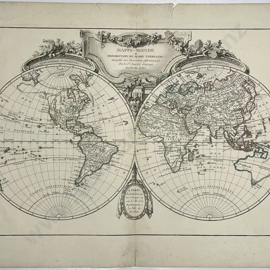 Mappe-Monde ou Description Du Globe Terrestre 1762