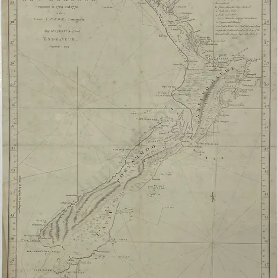 I. Bayly Chart of New Zealand 1772
