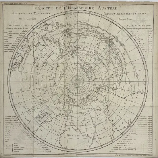 Carte de L'Hemisphere Austral