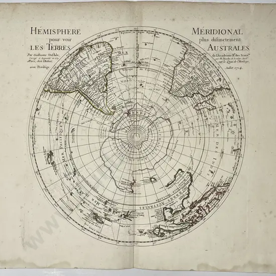 Hemisphere Meridional pour voir plus distinctement les terres Australes 1771
