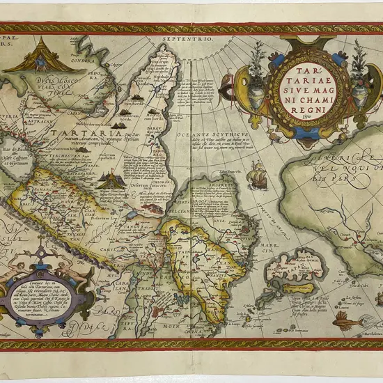 Abraham Ortelius - 17th Century Map Of Tartary