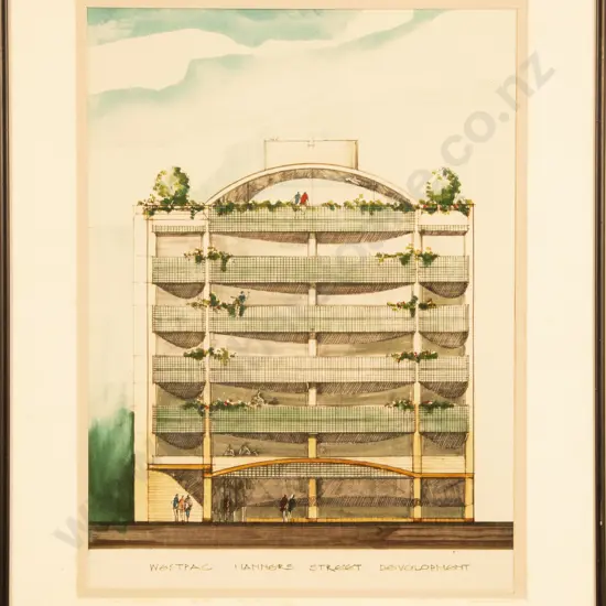 Original Watercolour  Study For the Westpac Manners Street Development