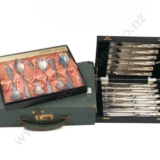 Quantity of Assorted Boxed Cutlery Together With Cutlery Box