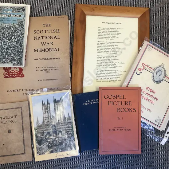 Quantity of Assorted Booklets and Framed Poem