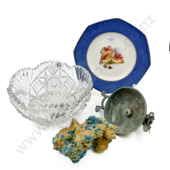 Small Quantity of Assorted Incl. Glass Fruit Bowl and Vintage Bell Etc.