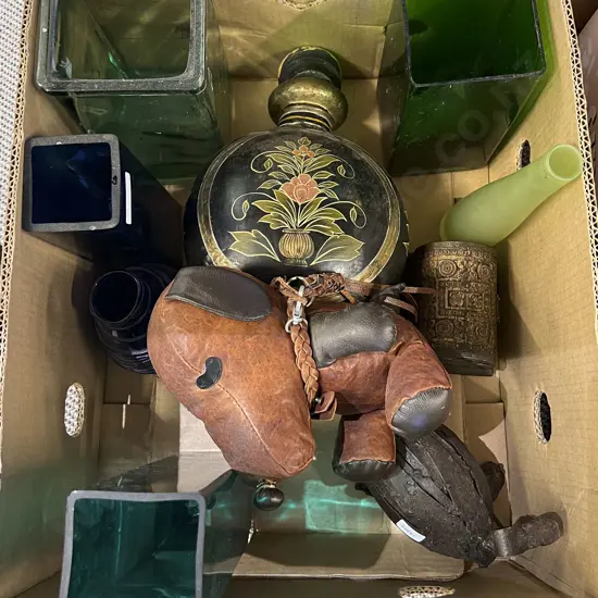 Box of Assorted Ornaments and Vases