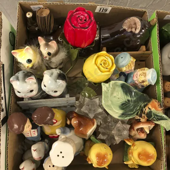 Small Box Quantity of Novelty Salt and Pepper Shakers