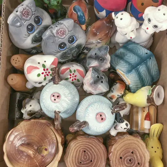 Small Box Quantity of Novelty Salt and Pepper Shakers