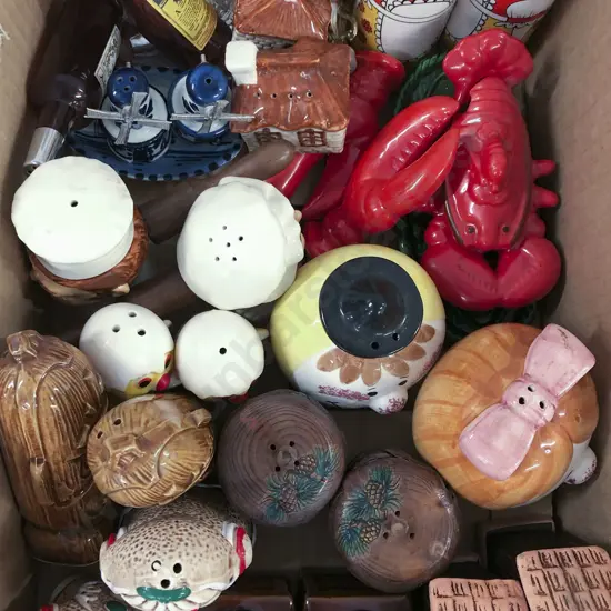Box Quantity of Novelty Salt and Pepper Shakers