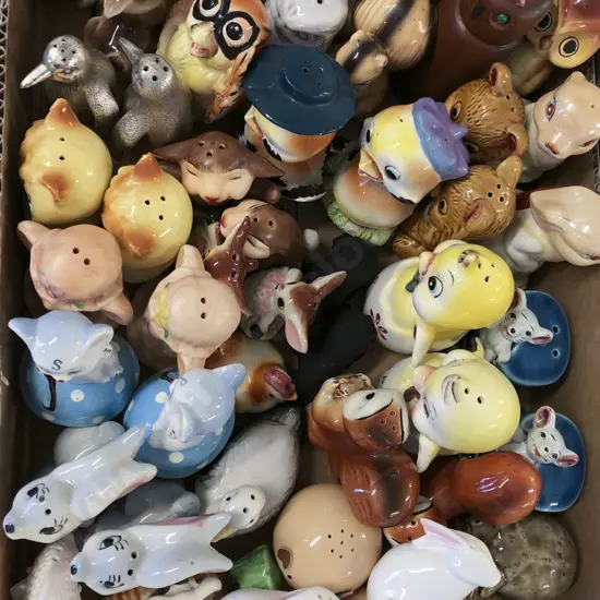 Box Quantity of Novelty Salt and Pepper Shakers