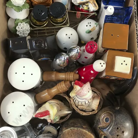 Box Quantity of Novelty Salt and Pepper Shakers