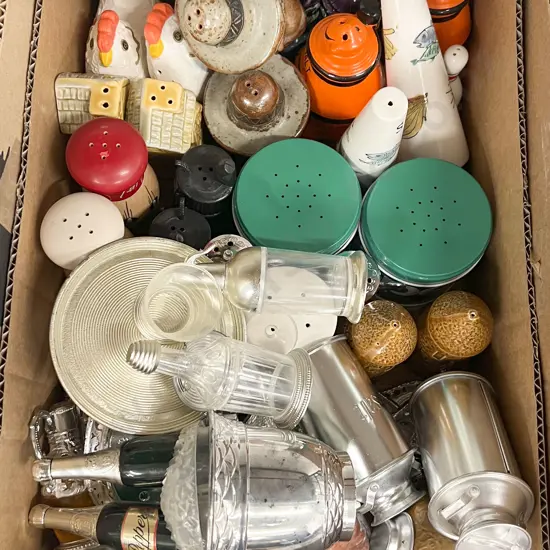 Box Quantity of Novelty Salt and Pepper Shakers