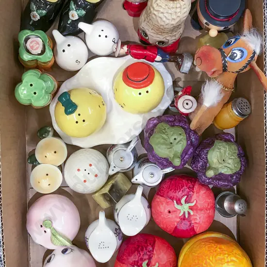 Box Quantity of Novelty Salt and Pepper Shakers