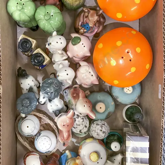 Box Quantity of Novelty Salt and Pepper Shakers