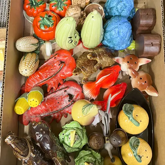 Box Quantity of Novelty Salt and Pepper Shakers