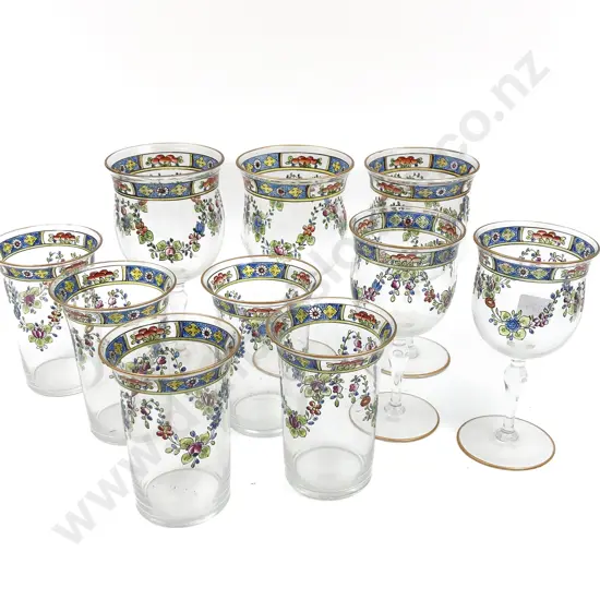 Small Quantity of Hand Painted Glassware