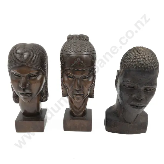 Three Carved Busts