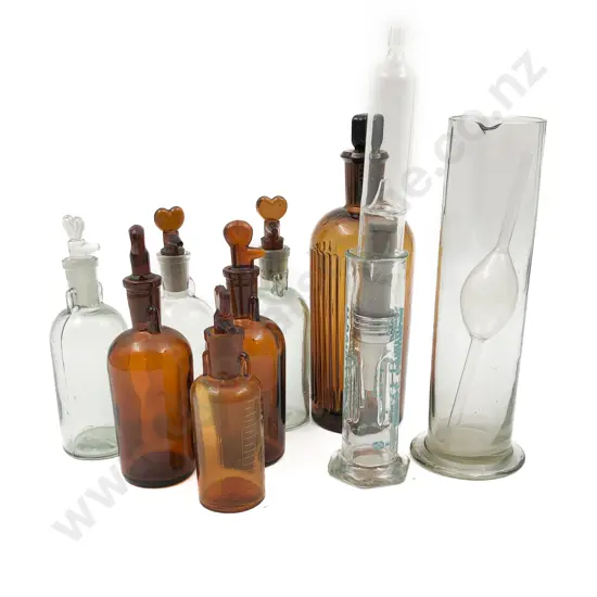 Small Quantity of Assorted Chemist Bottles Etc.