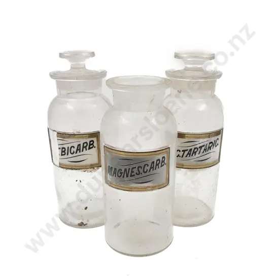 Three Labeled Chemist Jars (Faults)