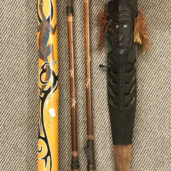 Quantity of Assorted Aboriginal Incl. Rain Stick Etc.