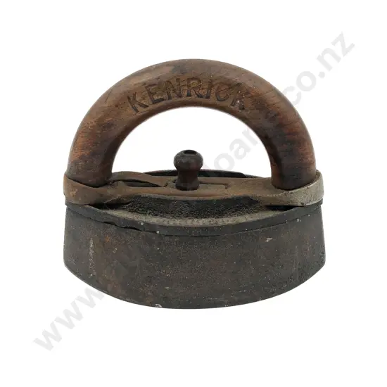 Wooden Handled Vintage Flatiron